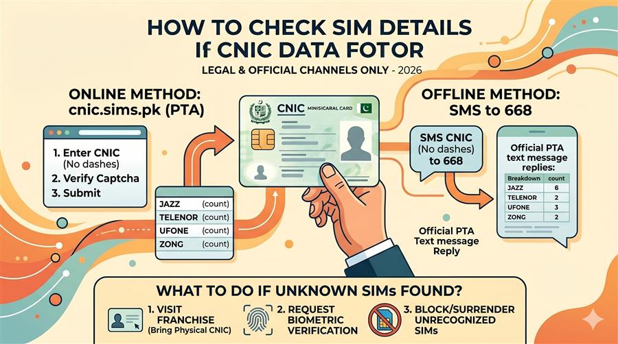 CNIC SIM Check Pakistan